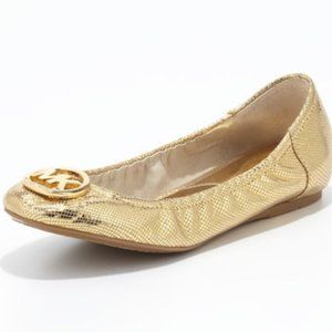 Michael Kors Gold Ballet Flats